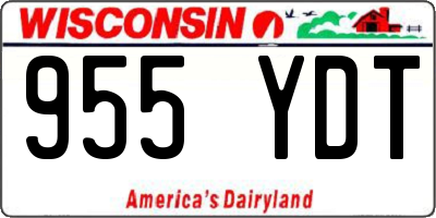 WI license plate 955YDT