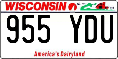 WI license plate 955YDU