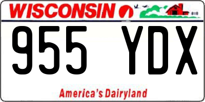 WI license plate 955YDX