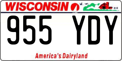 WI license plate 955YDY