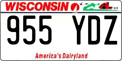 WI license plate 955YDZ