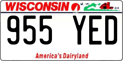 WI license plate 955YED