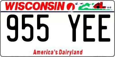 WI license plate 955YEE