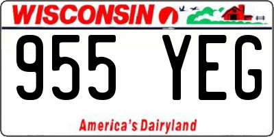 WI license plate 955YEG