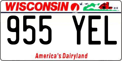 WI license plate 955YEL
