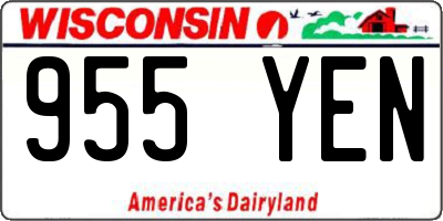 WI license plate 955YEN