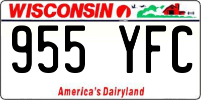 WI license plate 955YFC