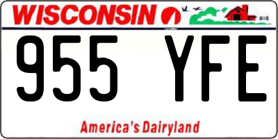 WI license plate 955YFE