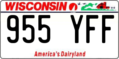 WI license plate 955YFF