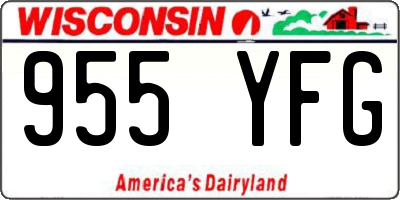 WI license plate 955YFG