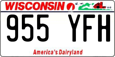 WI license plate 955YFH