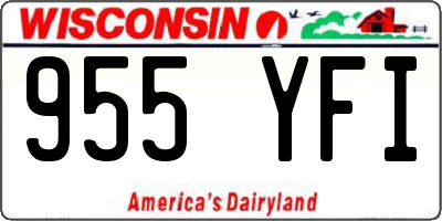 WI license plate 955YFI