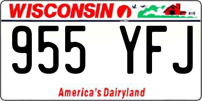 WI license plate 955YFJ