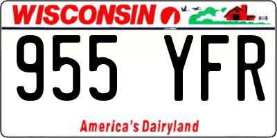 WI license plate 955YFR