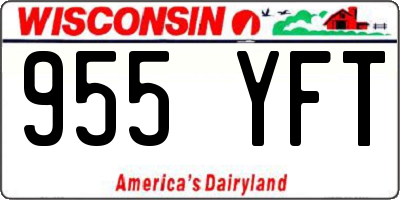 WI license plate 955YFT