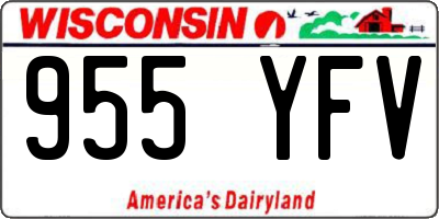 WI license plate 955YFV