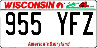 WI license plate 955YFZ
