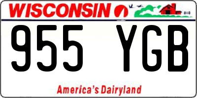 WI license plate 955YGB