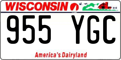 WI license plate 955YGC