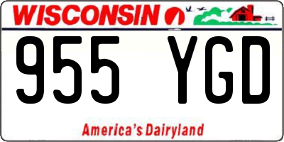 WI license plate 955YGD