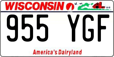 WI license plate 955YGF