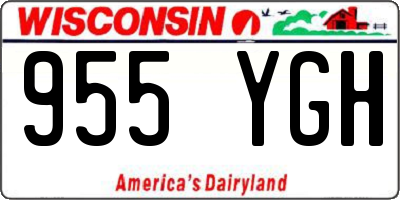 WI license plate 955YGH