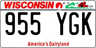 WI license plate 955YGK