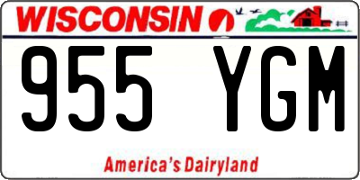 WI license plate 955YGM