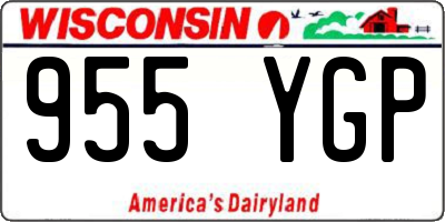WI license plate 955YGP