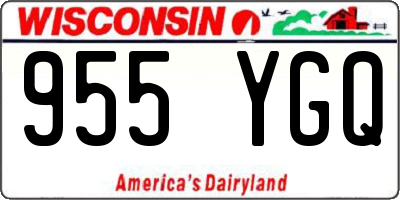 WI license plate 955YGQ