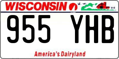 WI license plate 955YHB