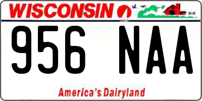 WI license plate 956NAA