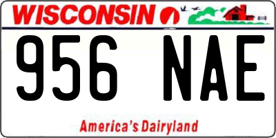 WI license plate 956NAE
