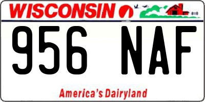 WI license plate 956NAF