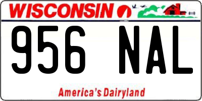 WI license plate 956NAL