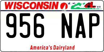WI license plate 956NAP