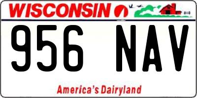 WI license plate 956NAV