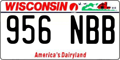 WI license plate 956NBB