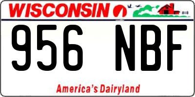 WI license plate 956NBF
