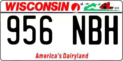 WI license plate 956NBH