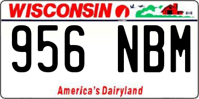 WI license plate 956NBM