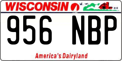 WI license plate 956NBP