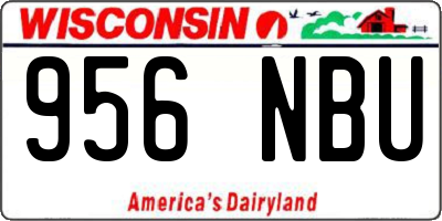 WI license plate 956NBU