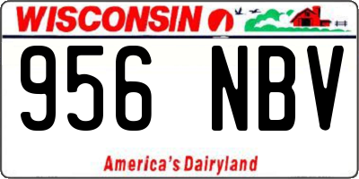 WI license plate 956NBV