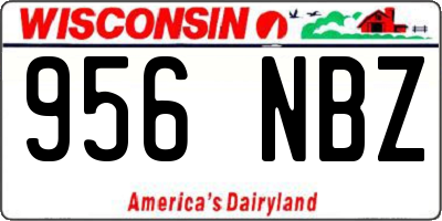 WI license plate 956NBZ