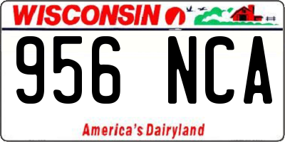 WI license plate 956NCA