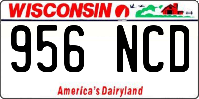 WI license plate 956NCD