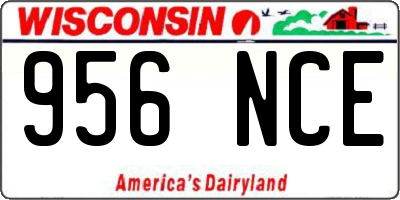 WI license plate 956NCE