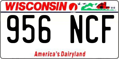 WI license plate 956NCF