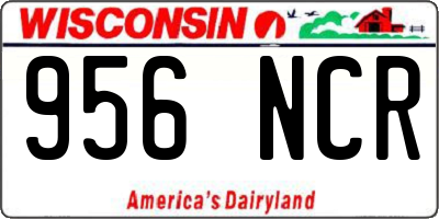 WI license plate 956NCR